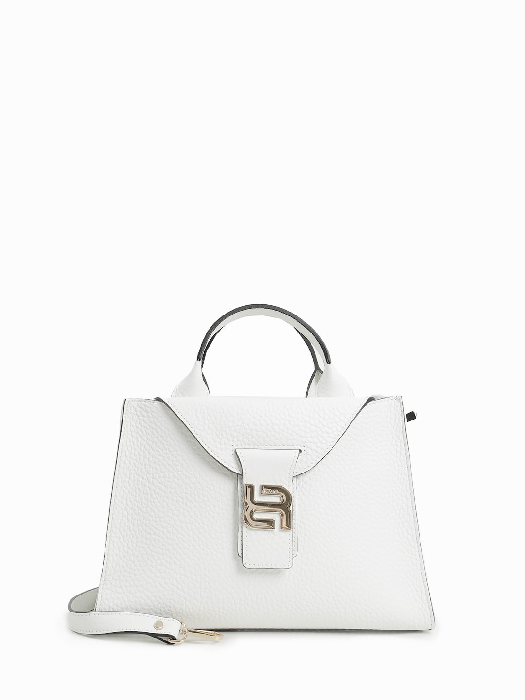 Белая сумка-трапеция со знаковой монограммой RIPANI