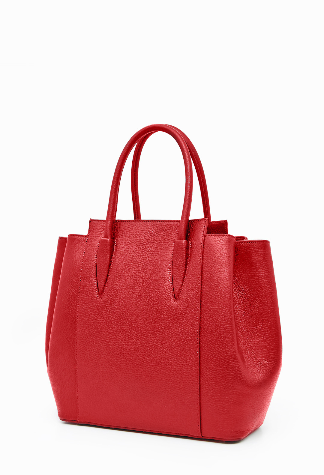 Классическая сумка с тремя отделениями и именной гравировкой Di Gregorio в красном цвете