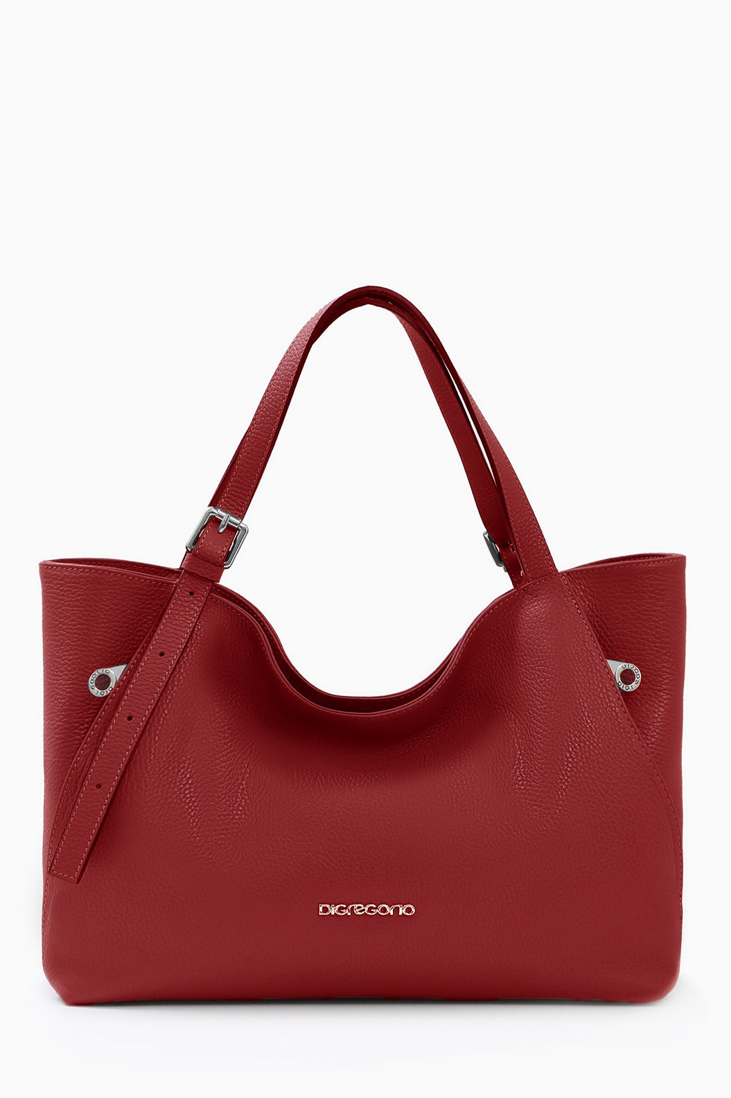 Сумка с двумя регулируемыми ручками от Di Gregorio в красном цвете