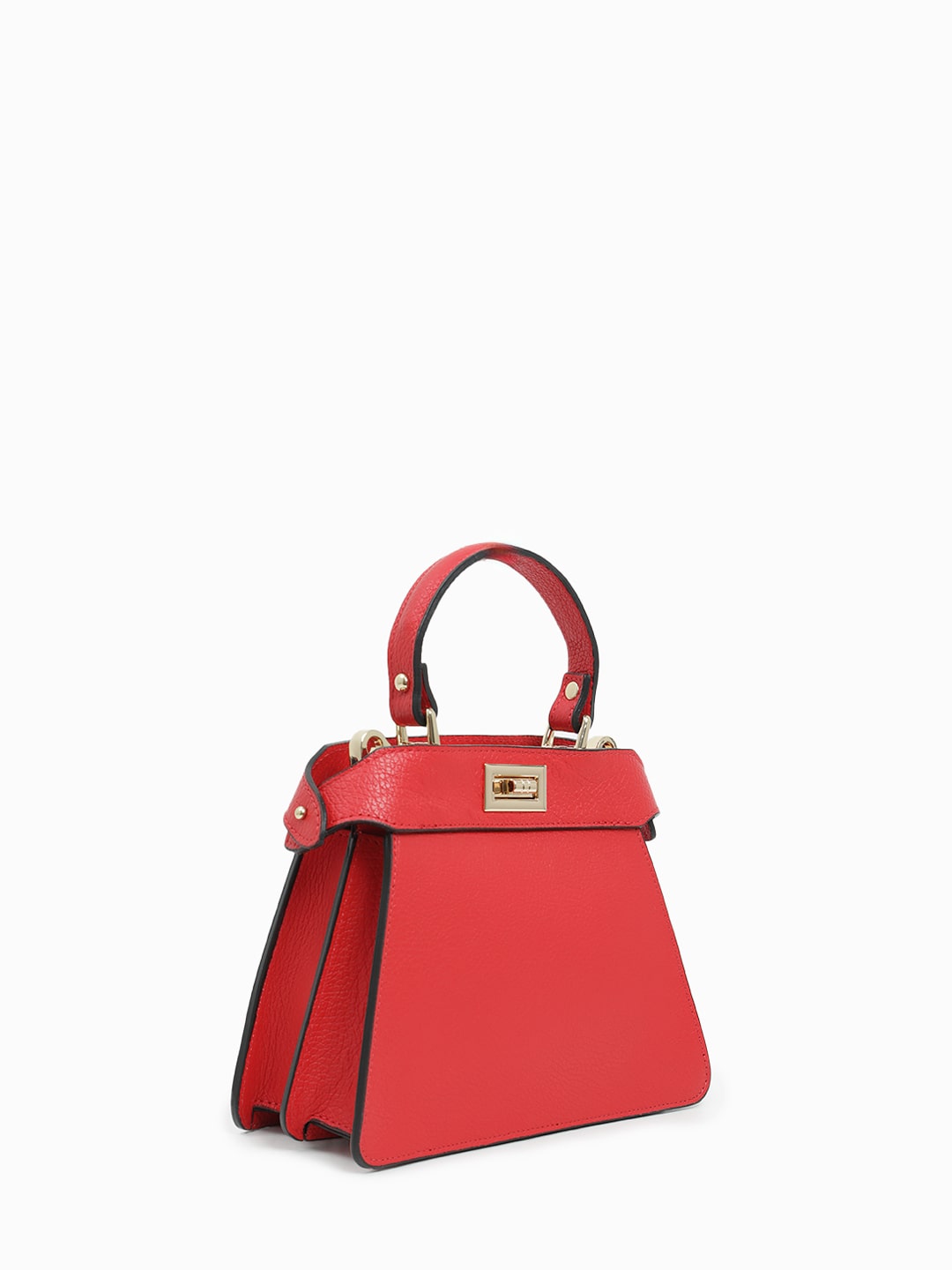 Сумка с подвеской из прозрачных бусин от Di Gregorio в красном цвете