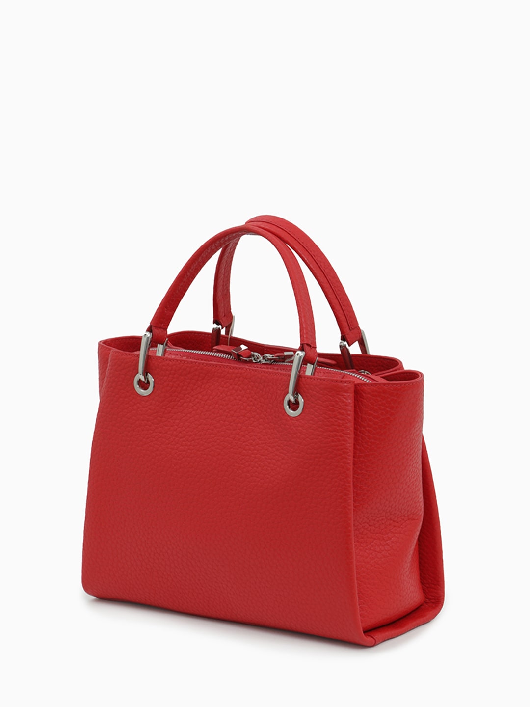Сумка-тоут с ручками на кольцах и патчем с логотипом KELLEN в красном цвете