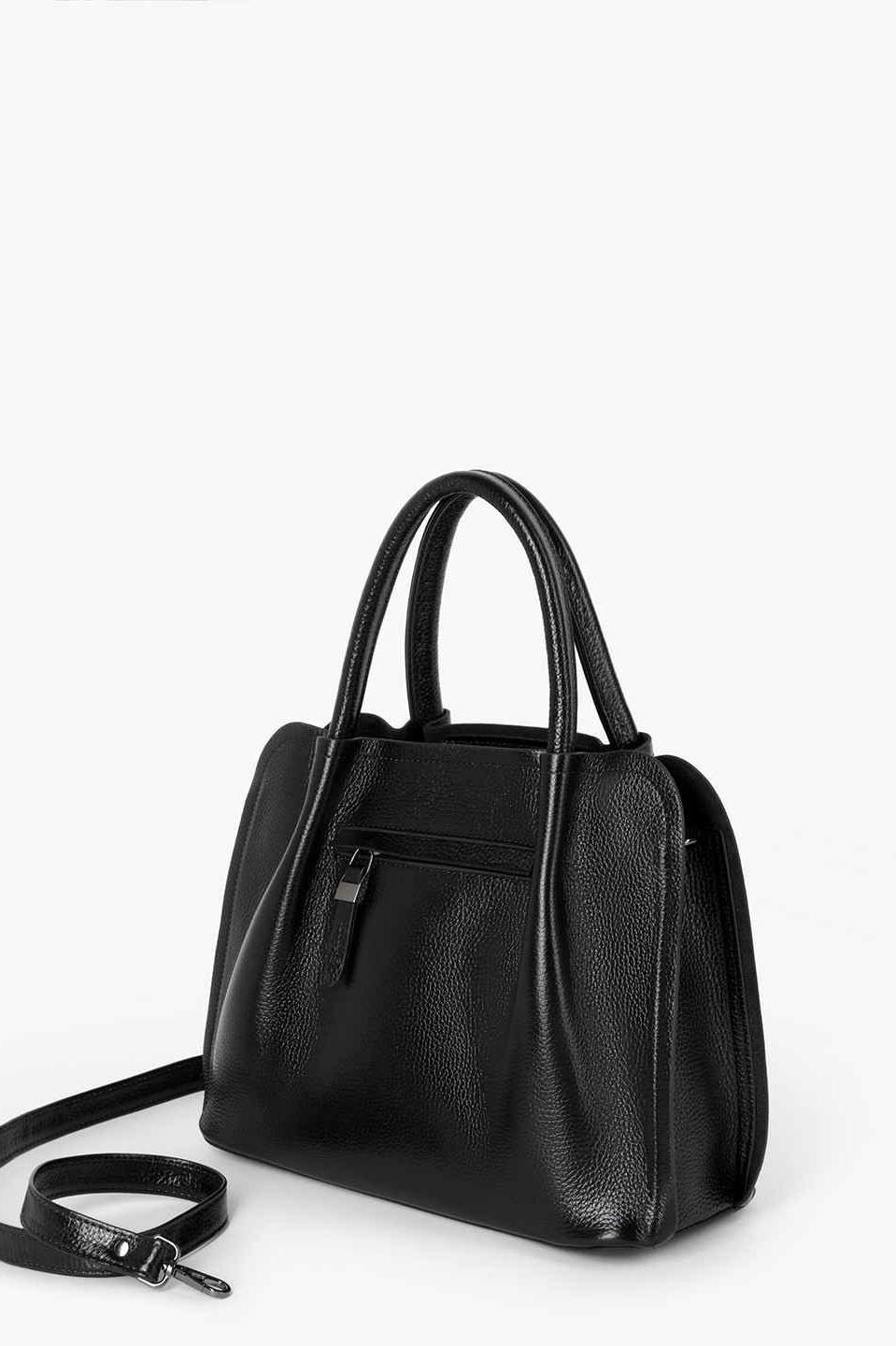 Классическая сумка с металлическим логотипом Vanessa Scani чёрного цвета