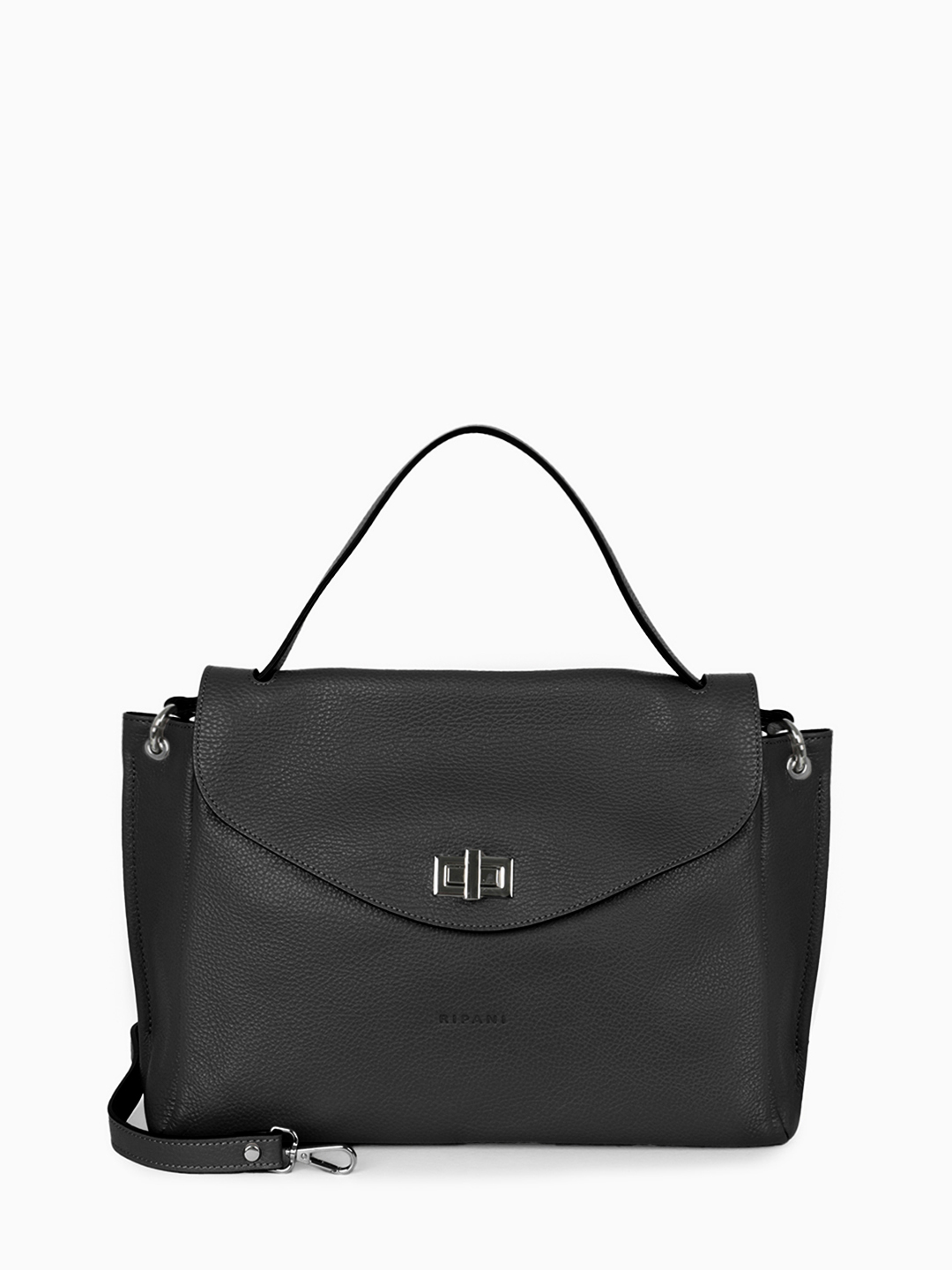 Сумка - портфель с поворотной фурнитурой от RIPANI в чёрном цвете
