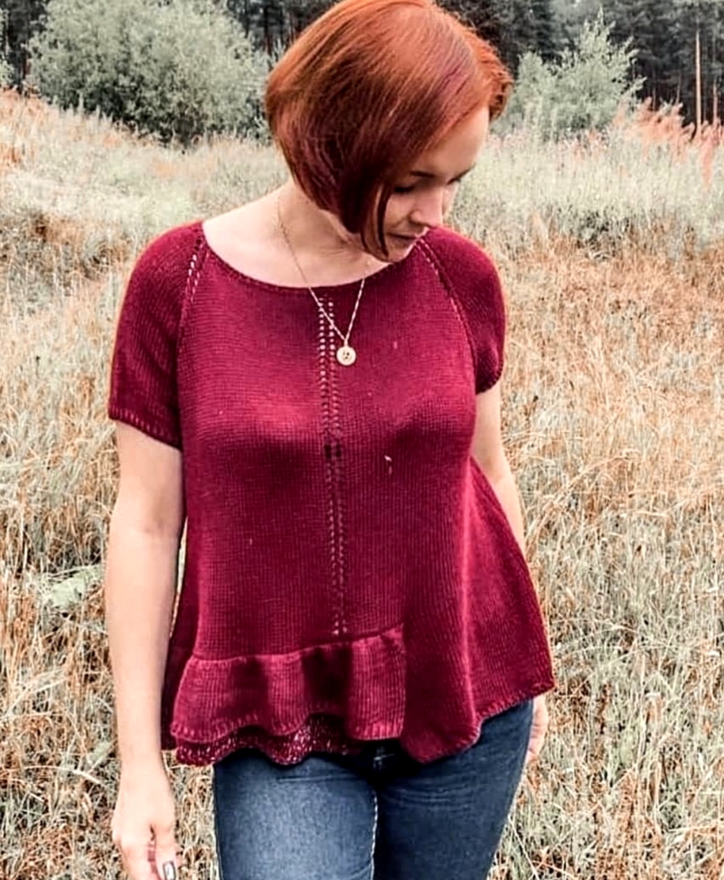 МК Футболка "Очарование".  Размеры от 40 по 58