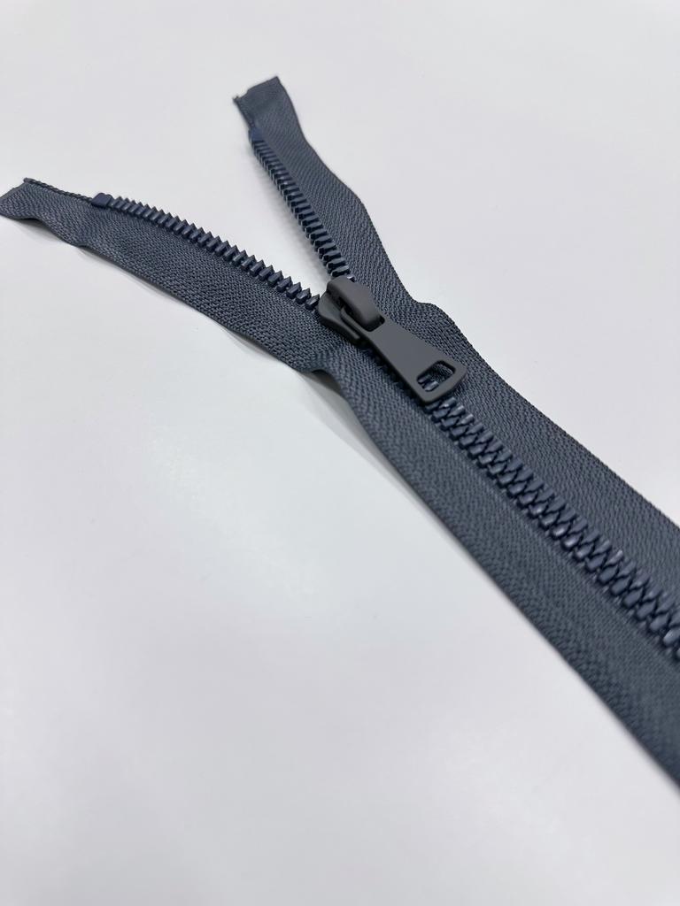 Молния с матовым замком. Цвет Темно Серый