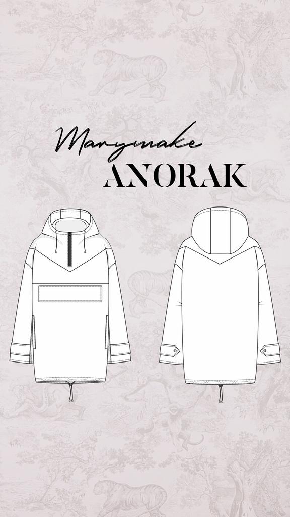 Выкройка АНОРАКА с пошивом live