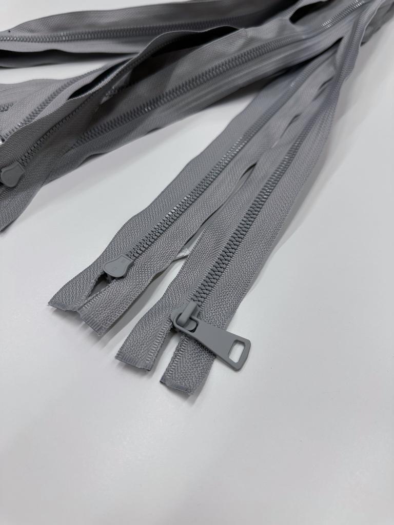 Молния с матовым замком. Цвет Светло Серый