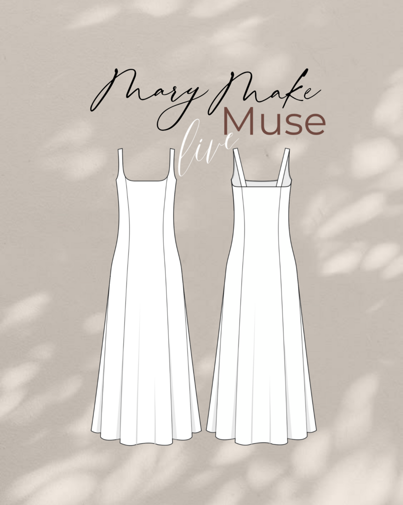 Выкройка платья Muse с видео пошивом, в формате live