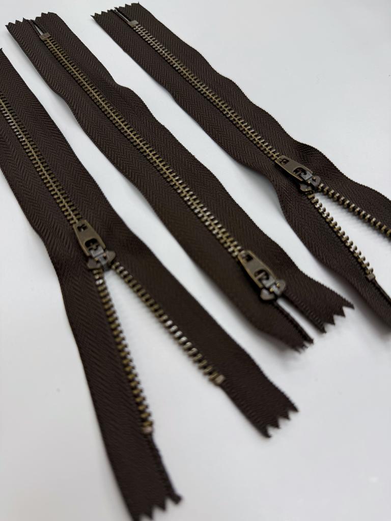 Молния Джинсовая. Цвет Коричневый. Бронза