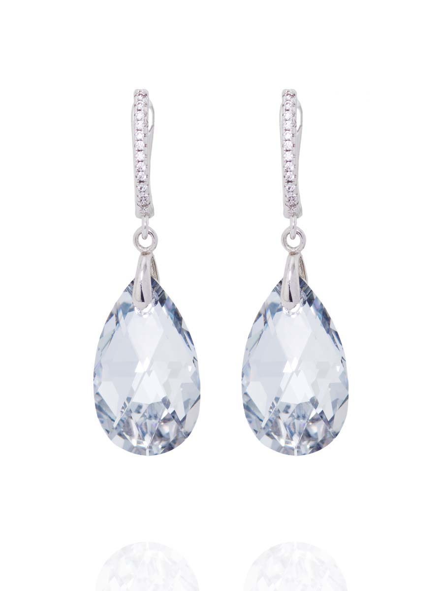 Серьги-капли Crystal Silver с кристаллами
