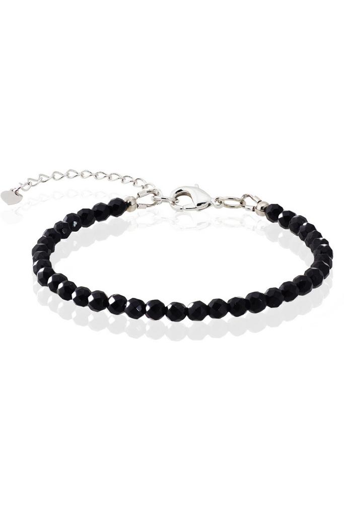 Браслет Miniature Black из миниатюрного черного агата ювелирной огранки