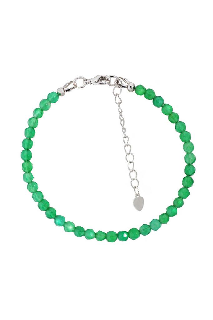 Браслет Miniature Emerald из миниатюрного изумрудного агата ювелирной огранки