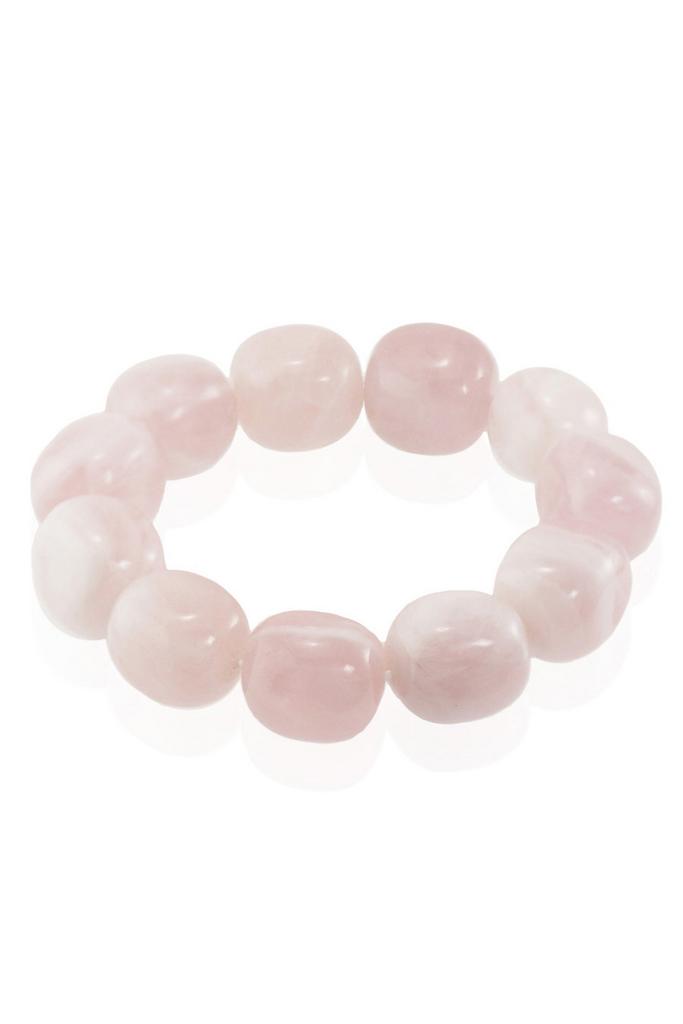 Браслет Forever Rose Grand из натурального мадагаскарского розового кварца природной формы