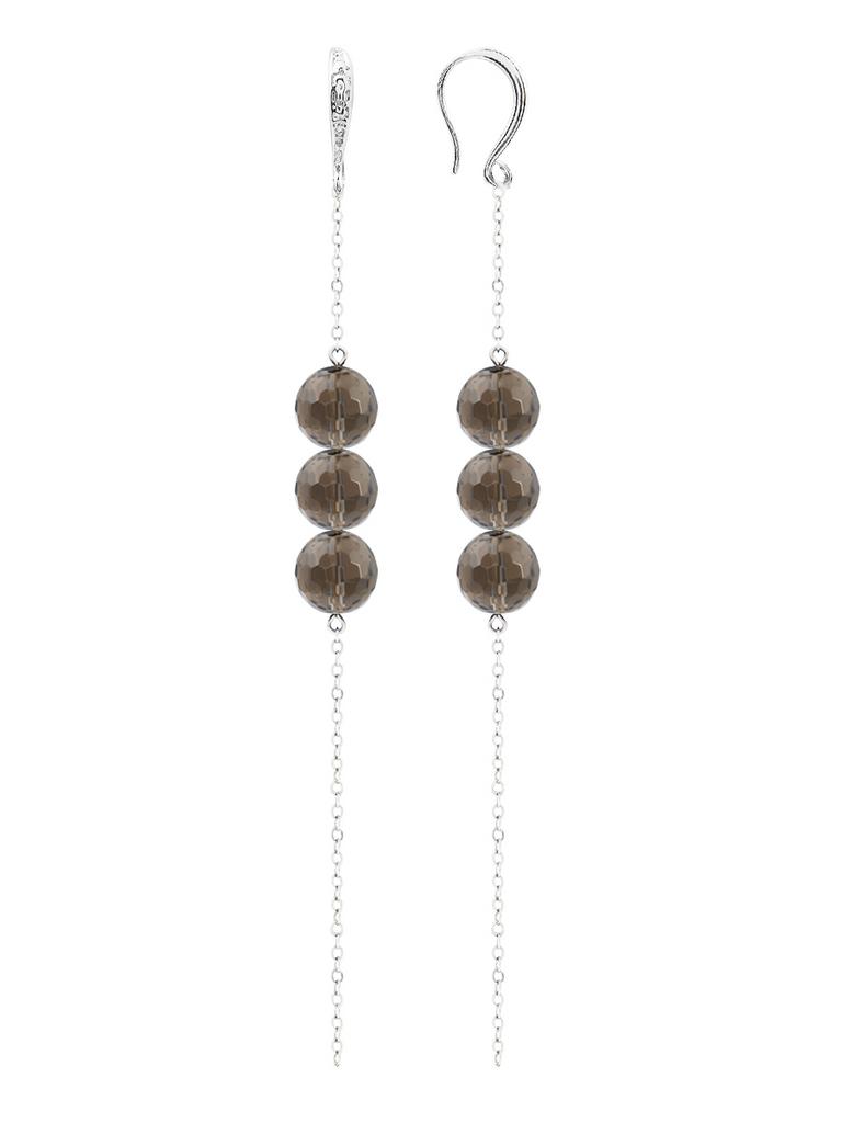 Серьги Forever Rauchtopaz Chain из натурального ограненного раухтопаза