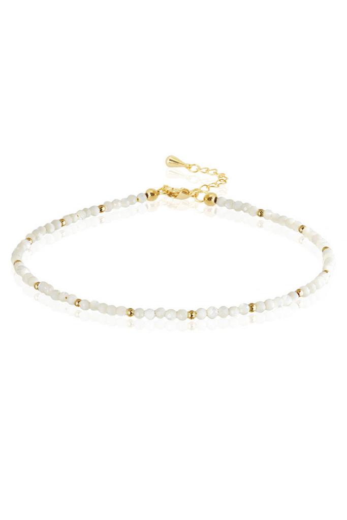 Браслет на ногу / анклет Body Pearl из миниатюрного перламутра в ювелирной огранке