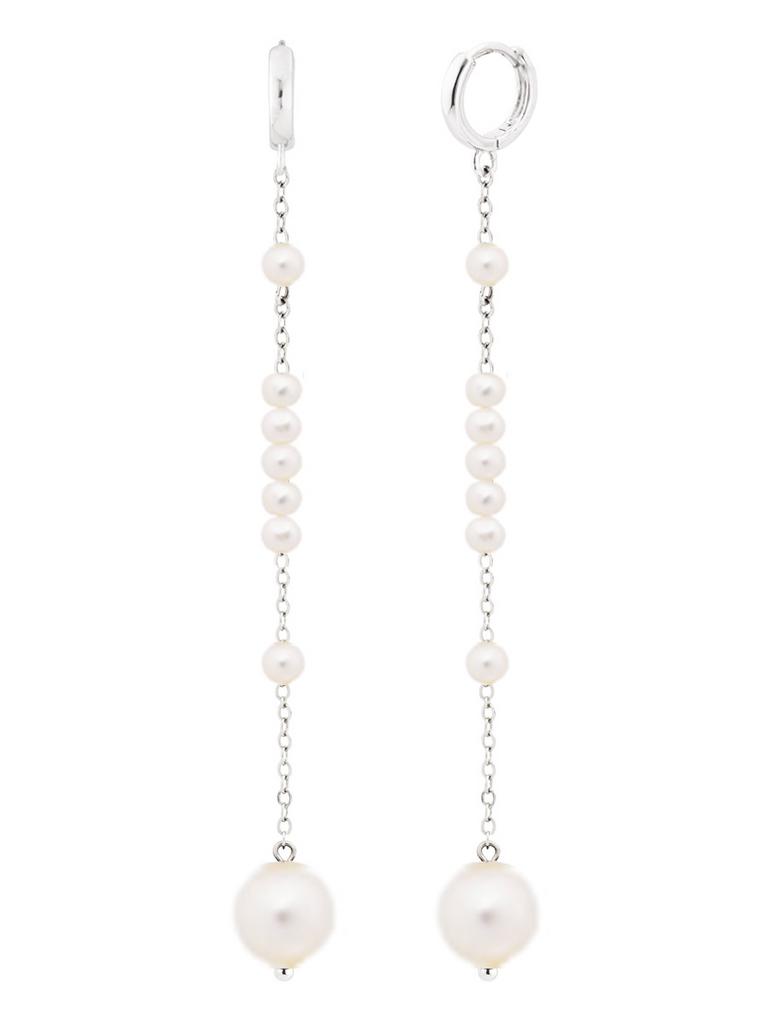 Серьги Miniature Pearl длинные из миниатюрного жемчуга