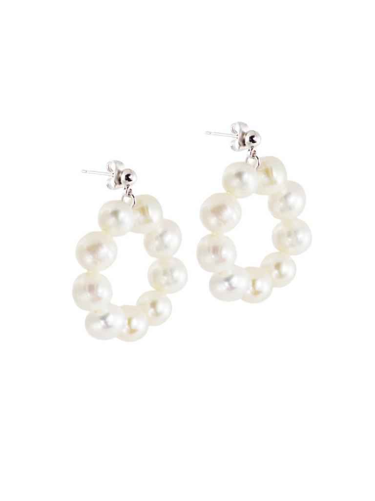 Серьги-кольца Catherine из натурального жемчуга