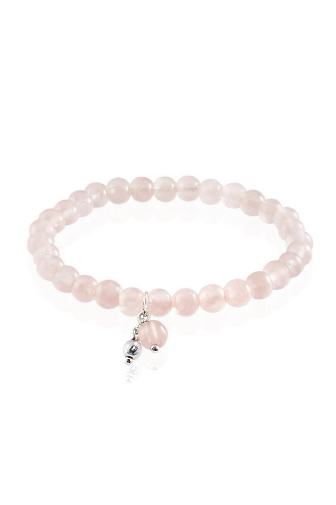 Браслет Forever Rose из розового кварца с подвеской