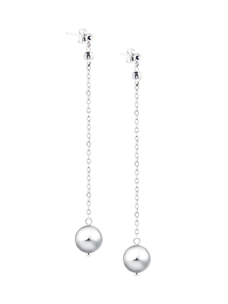 Серьги Silver Long из натурального гематита