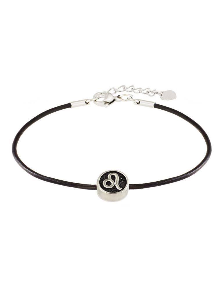 Браслет Zodiac Лев из натуральной кожи