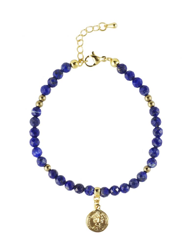 Браслет Golden Age (Blue) из лазурита