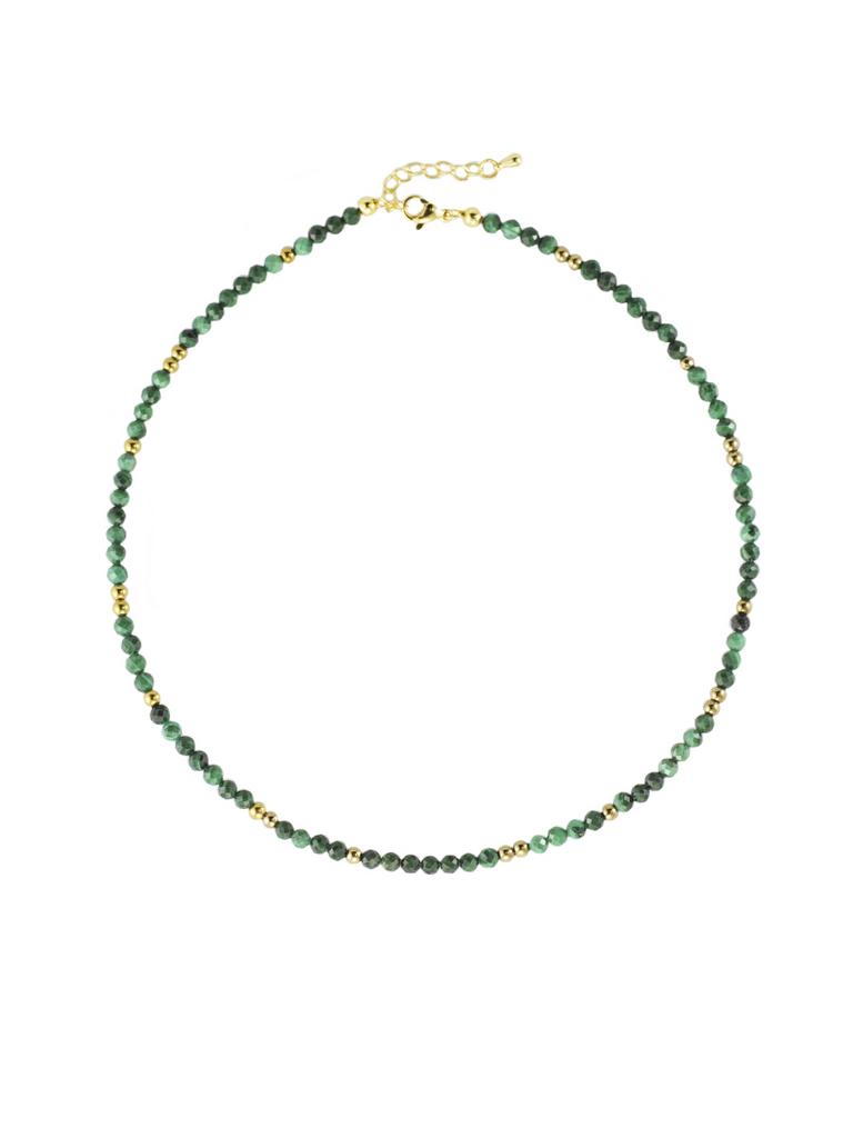 Чокер Golden Age (Green) из малахита