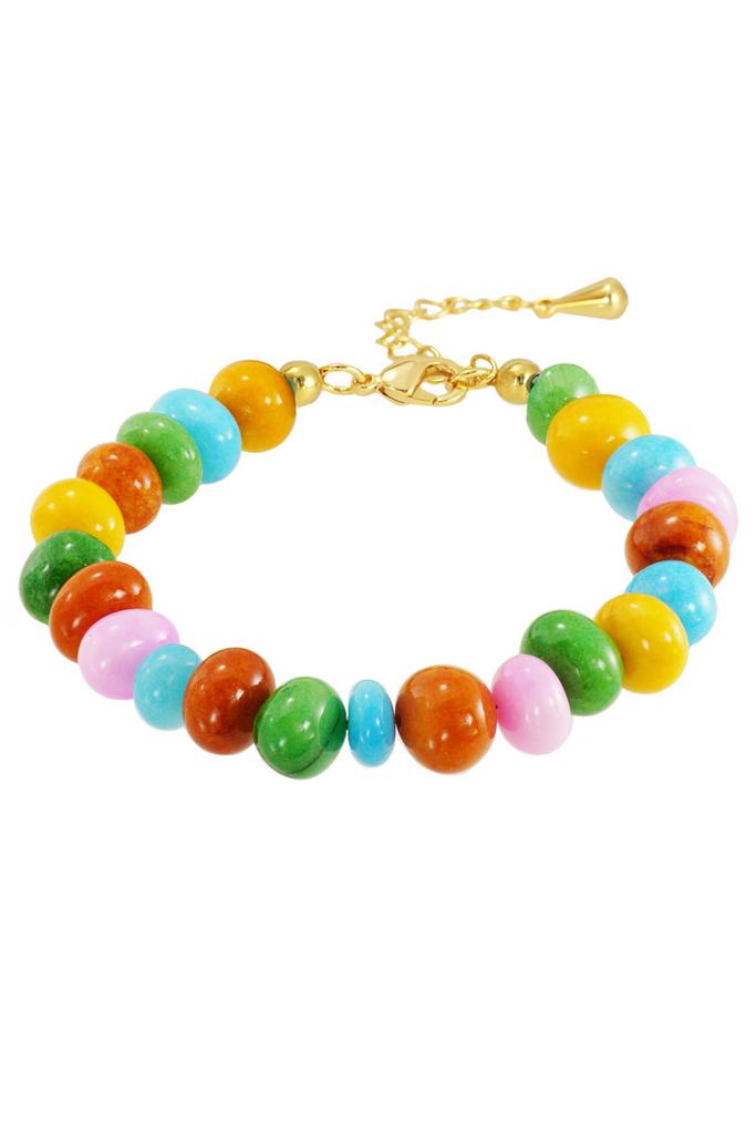 Браслет Caramel из разноцветного агата