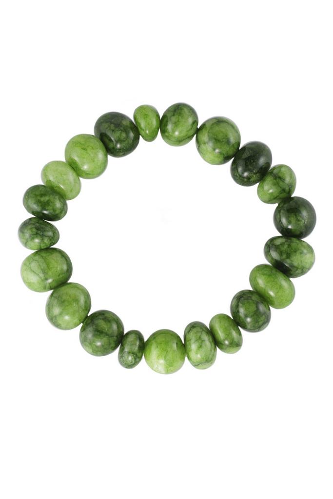 Браслет Caramel Green из зеленого агата