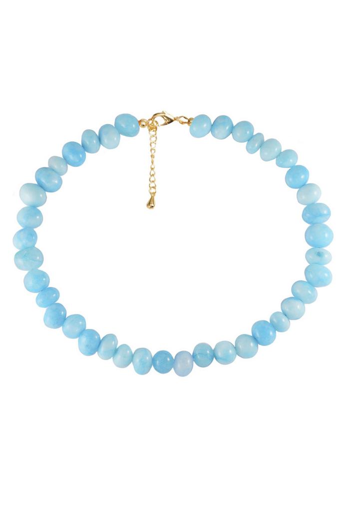 Бусы Caramel Blue из голубого агата