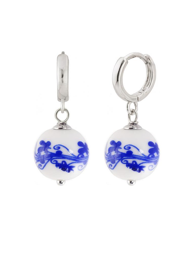 Серьги Marussia на каждый день из керамических бусин с росписью