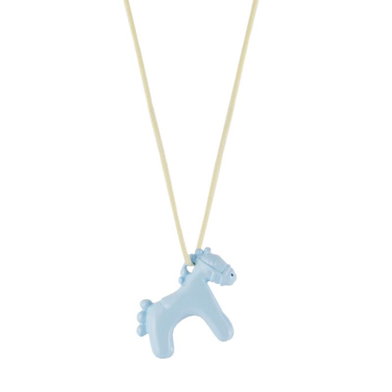 Колье с подвеской Konik из керамики на текстильном шнуре (Blue)