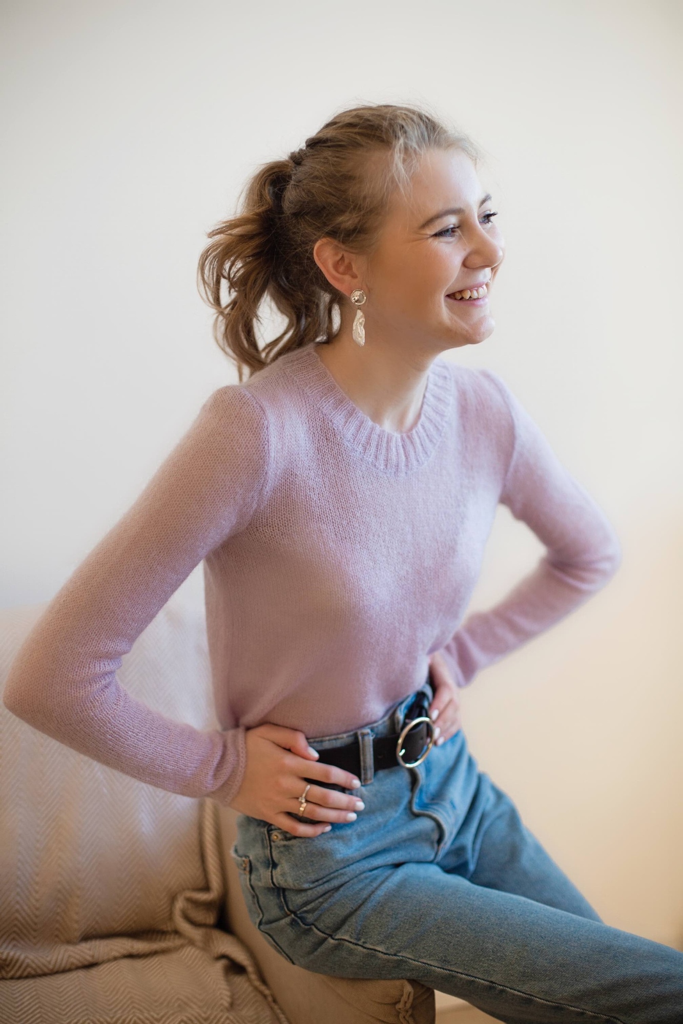 Водолазка мохеровая лаванда