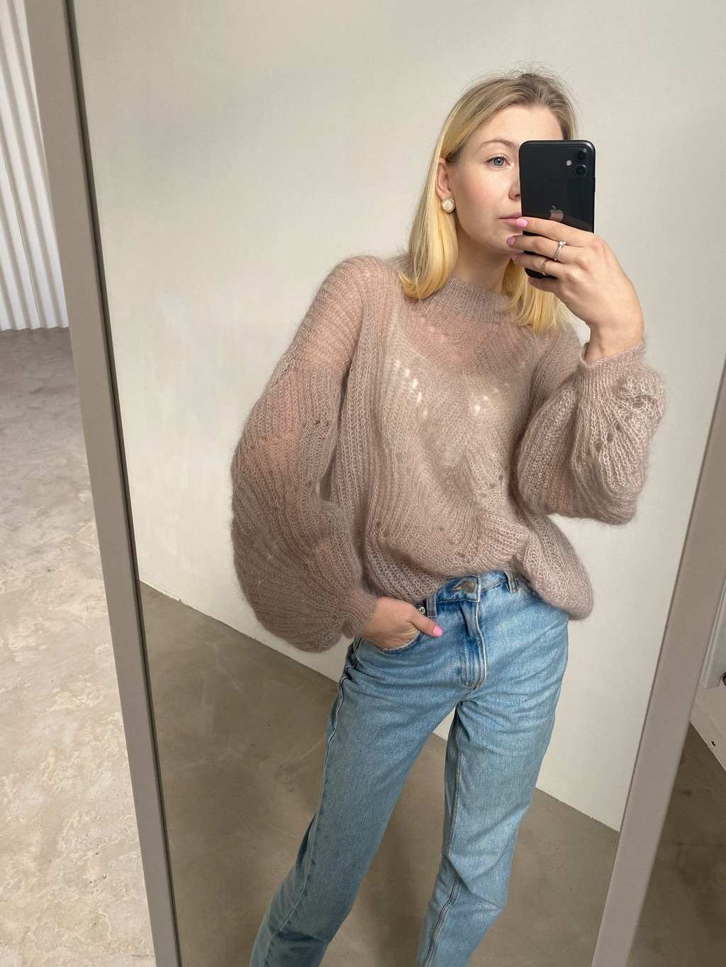 Свитер "Волны" латте