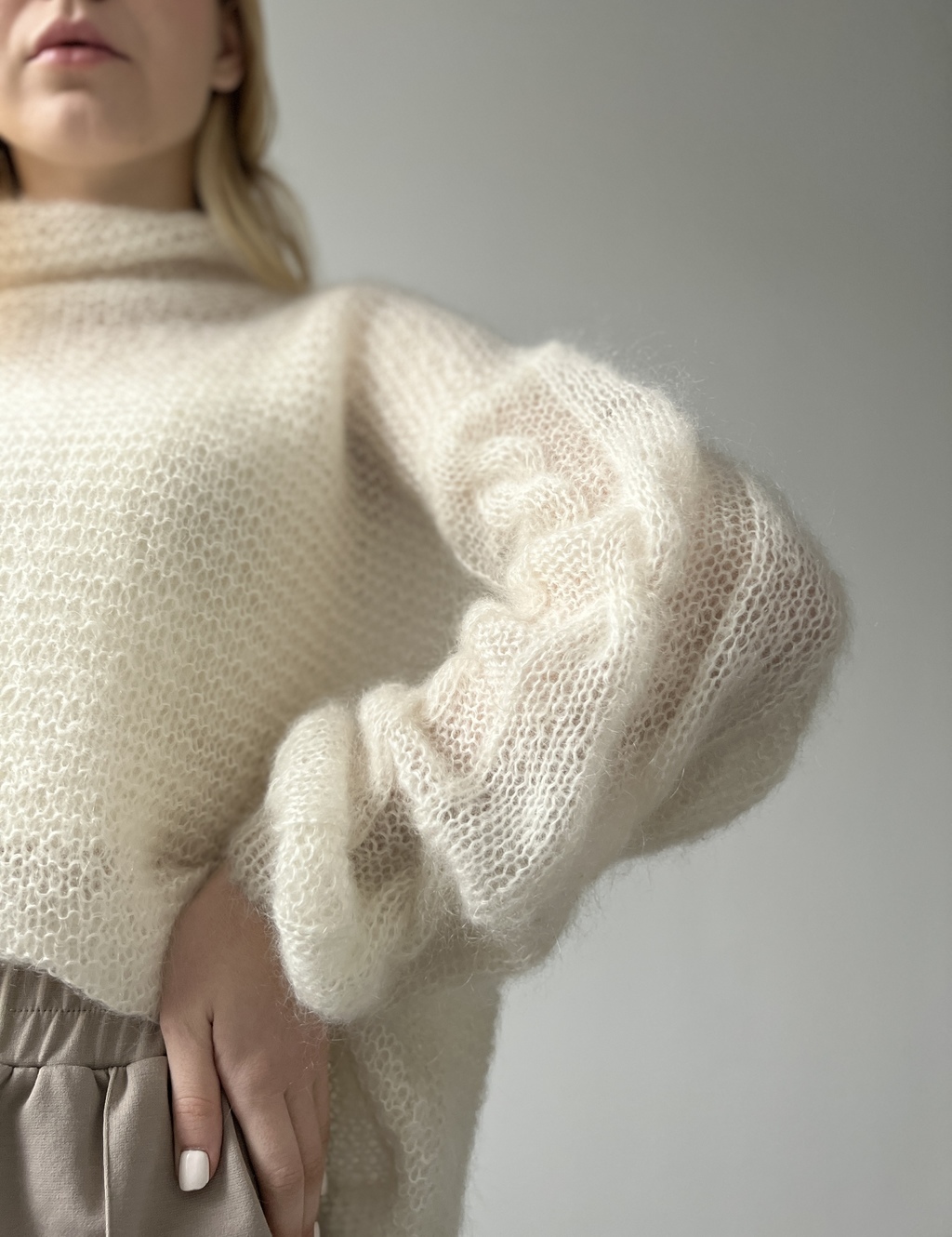 Свитер "Воздух" молочный