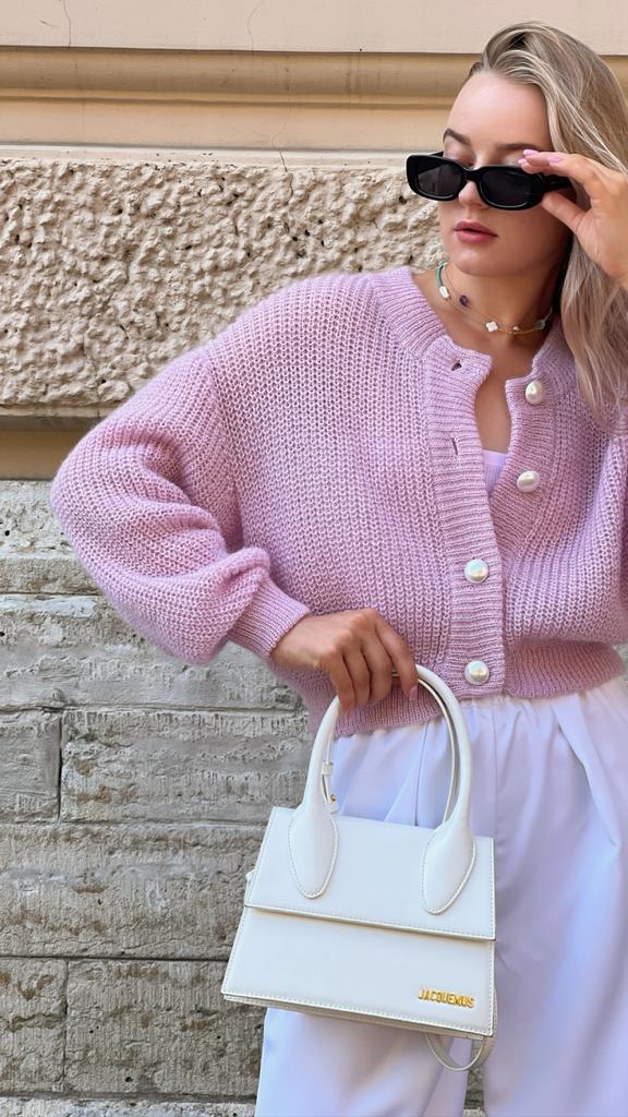 Кардиган "Жемчужный" розовый