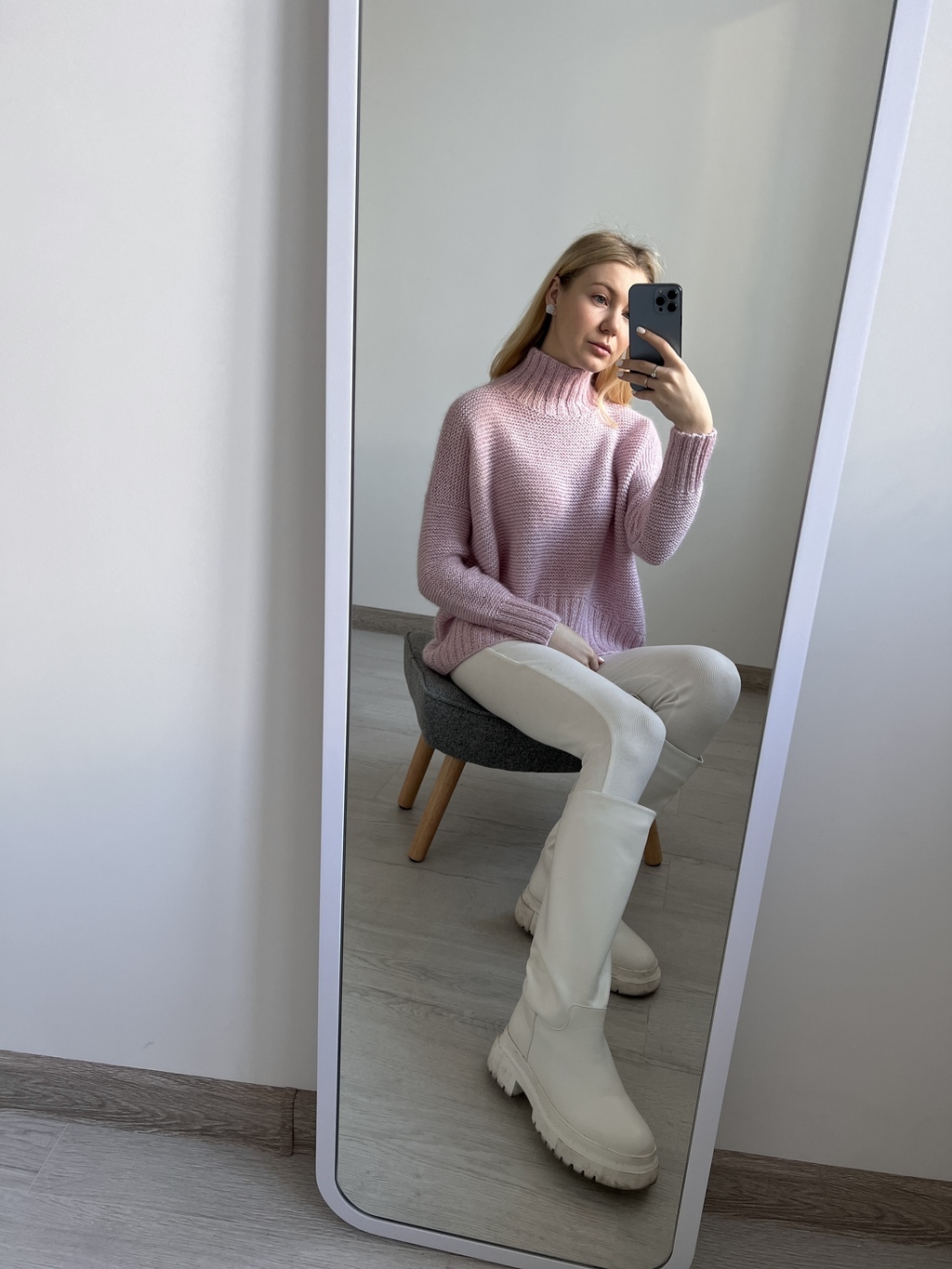 Свитер "Альпы" розовый