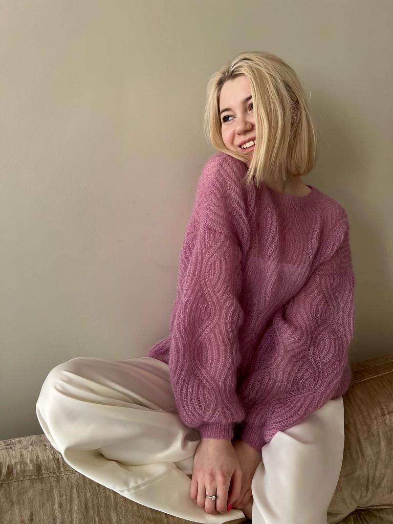 Свитер "Орхидея" чайная роза