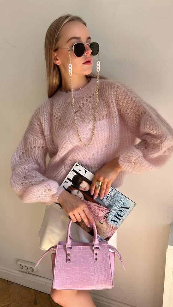 Свитер "Волны" пудра