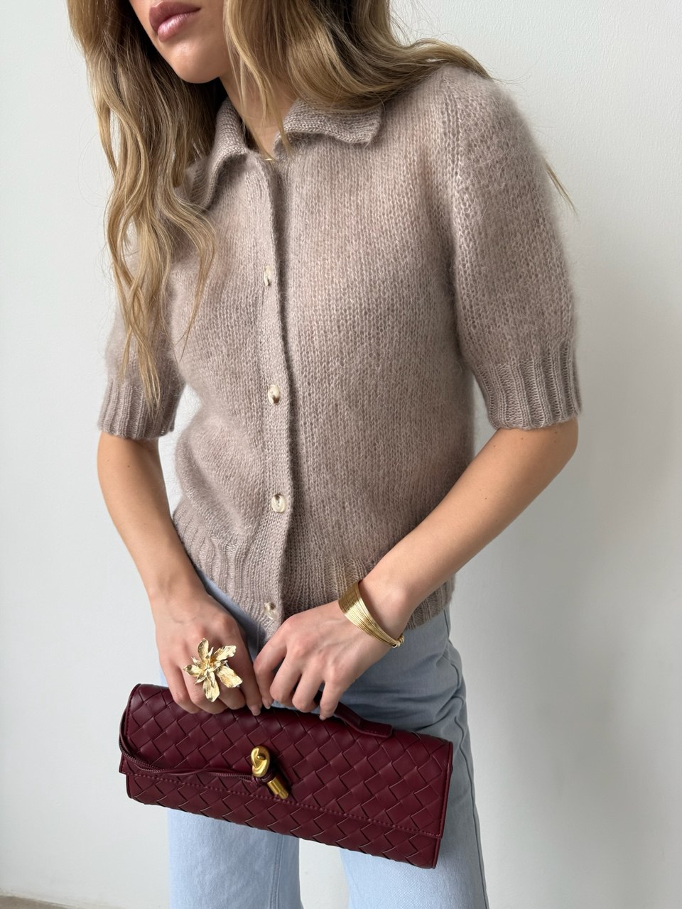 Футболка поло латте