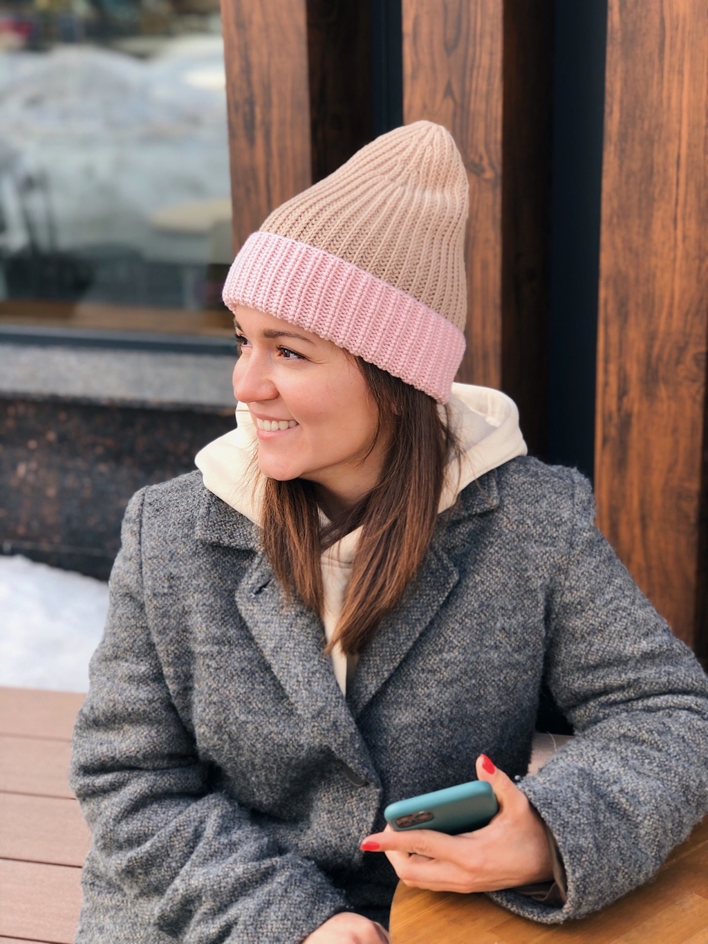 МК Шапка в рубчик