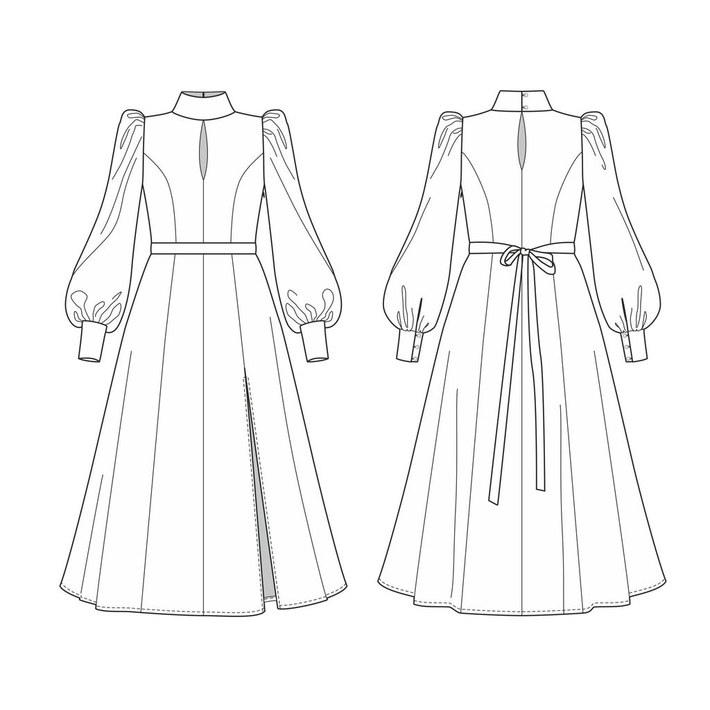 1103 Платье покроя "принцесс"