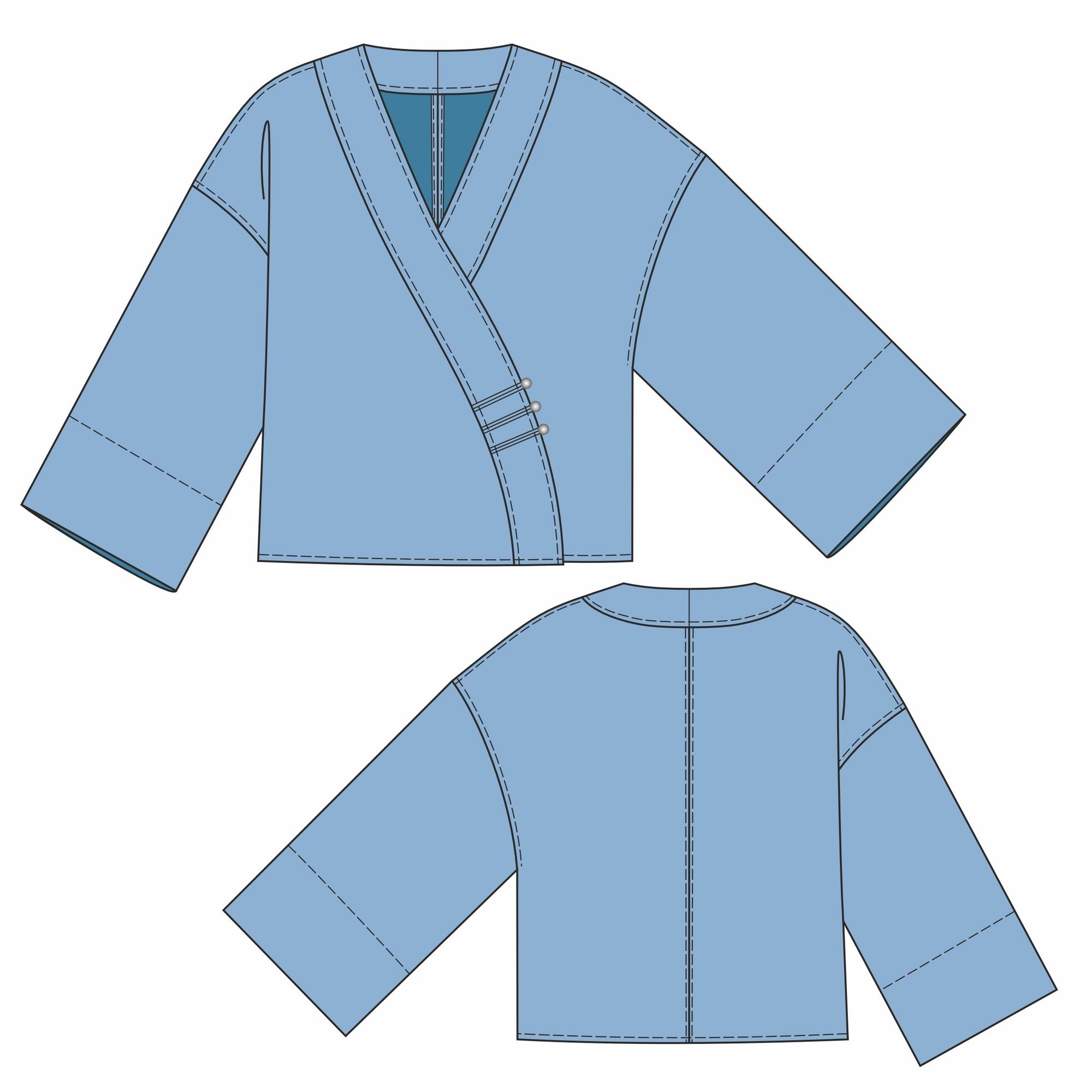 КРОП-КИМОНО  Мэй- выкройка 2105