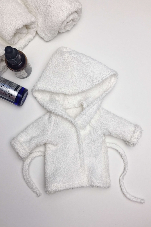 Terry dressing gown short