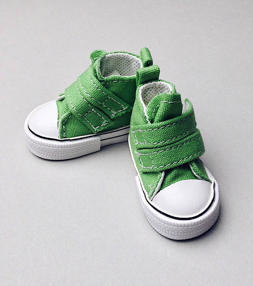 Green sneakers
