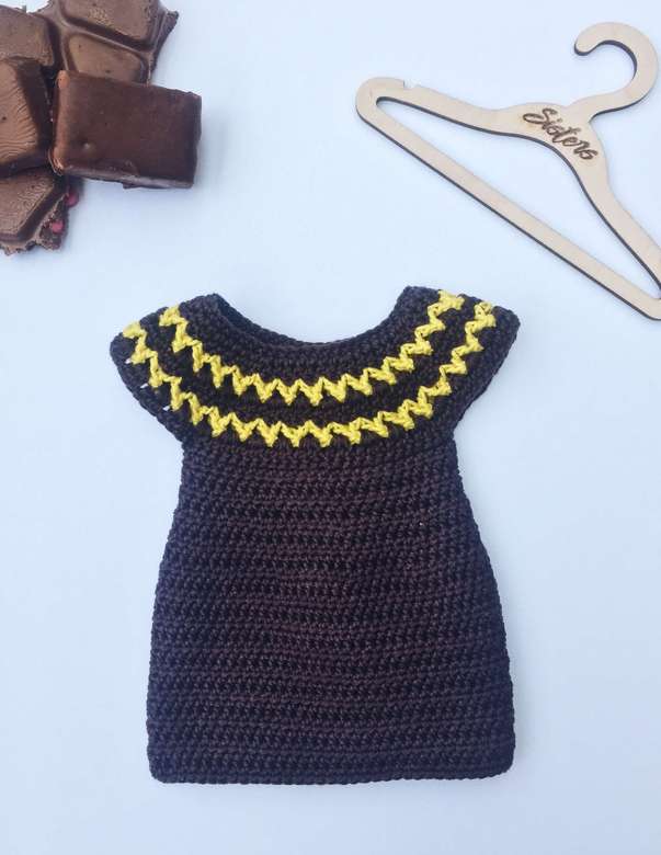 Knitted dress "Banana split"