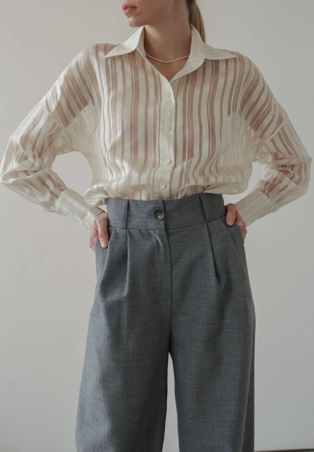 Блуза из шелковой органзы