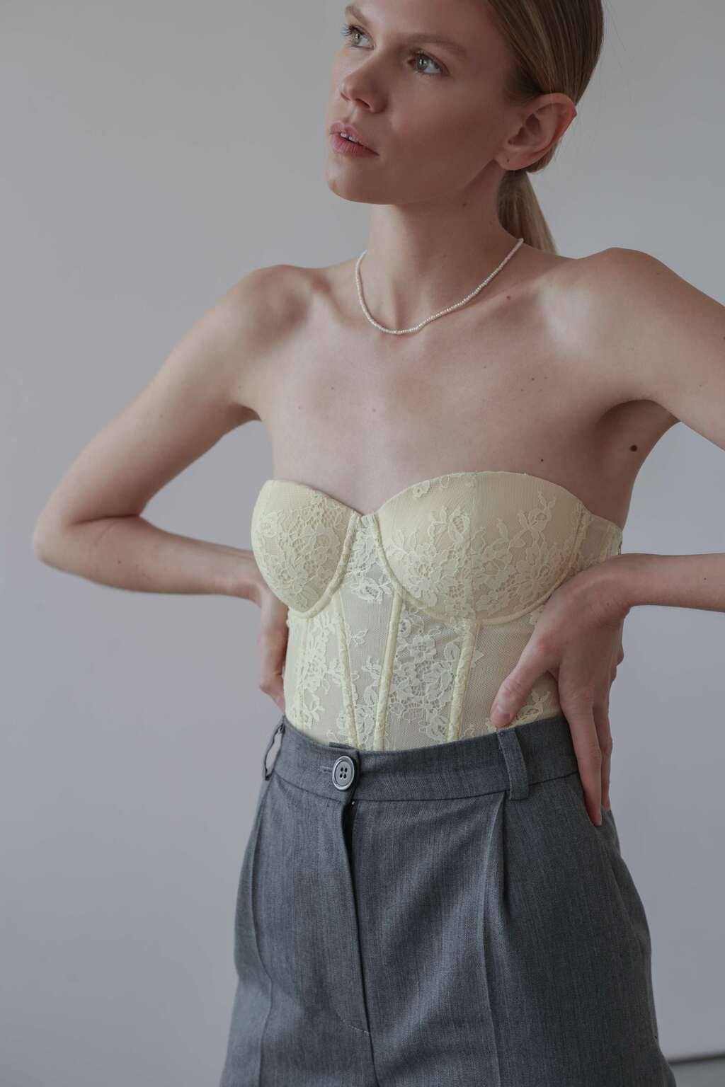 Корсет кружевной "Лимонный сорбет"