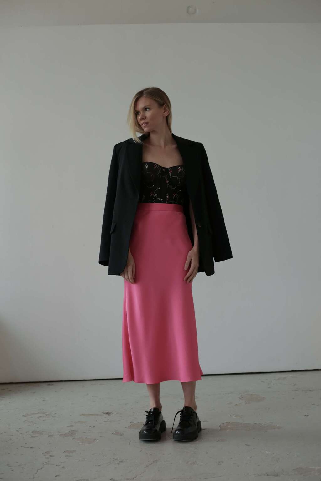 Юбка миди "Малиновое вино"