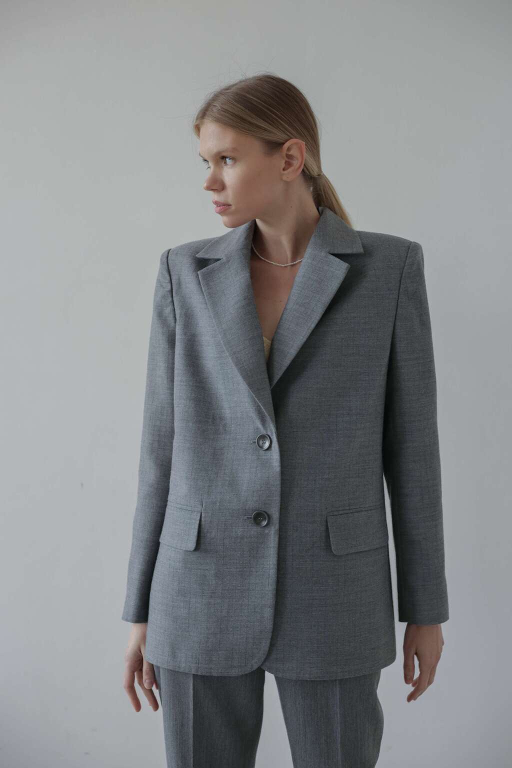 Прямой жакет "Пепел"