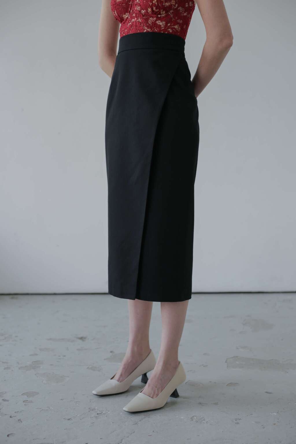 Юбка на запах "Черная Роза"